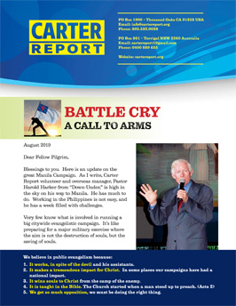 Carter Report August 2019 Front Page