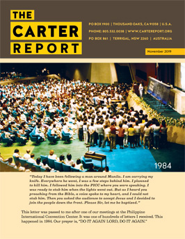 Carter Report November 2019 Front Page