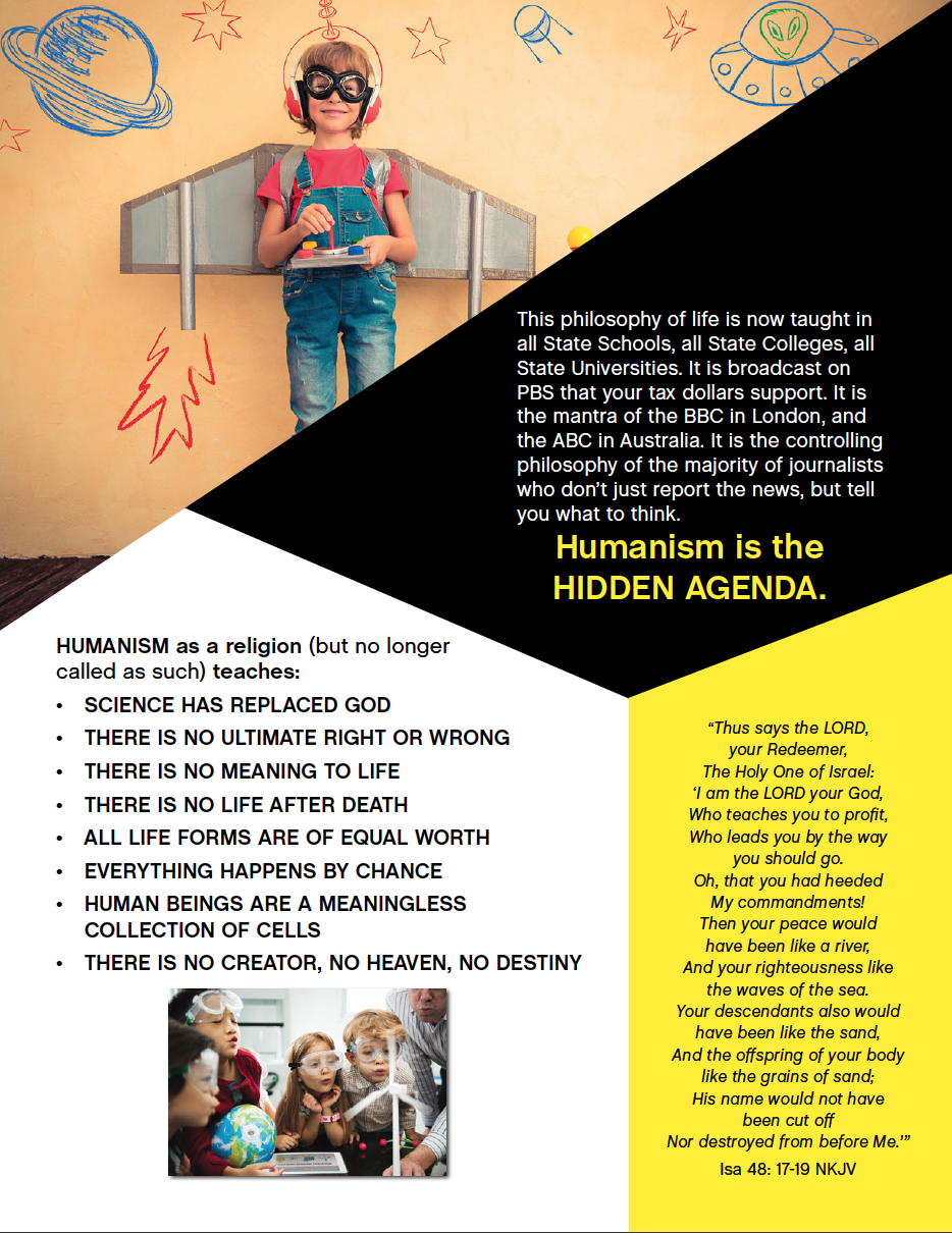 Humanism is the Hidden Agenda.