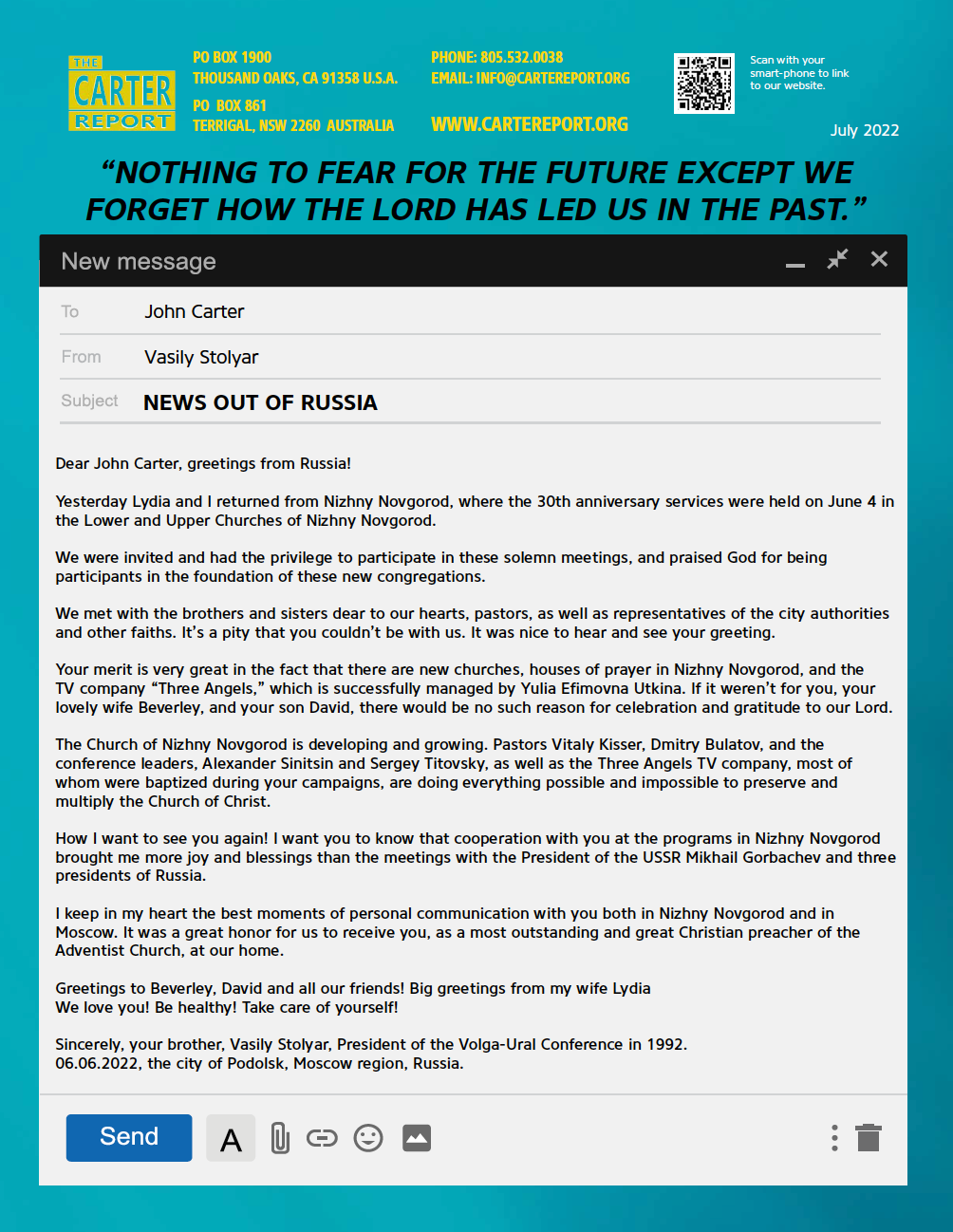 July 2022 The Carter Report Newsletter-Page1